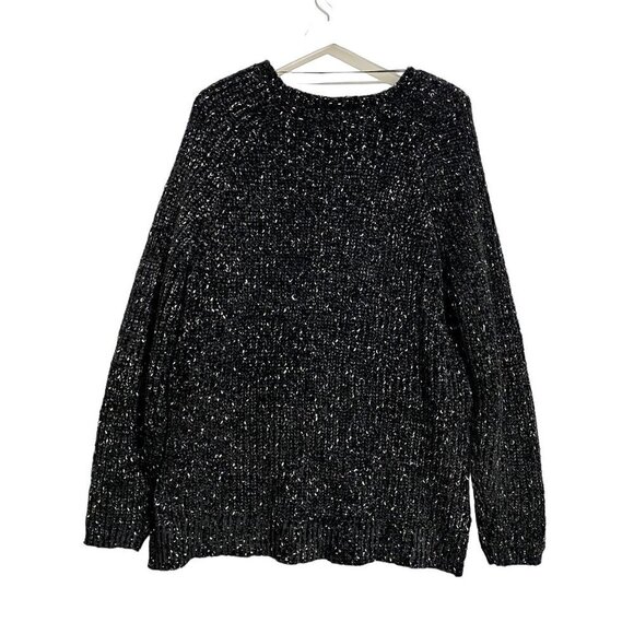 NWT Lane Bryant Sweater, black speckled sweater, Size 18/20 - Picture 2 of 10